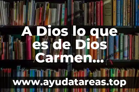 A Dios lo que es de Dios Carmen Aristegui