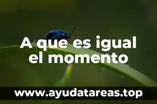 A que es igual el momento