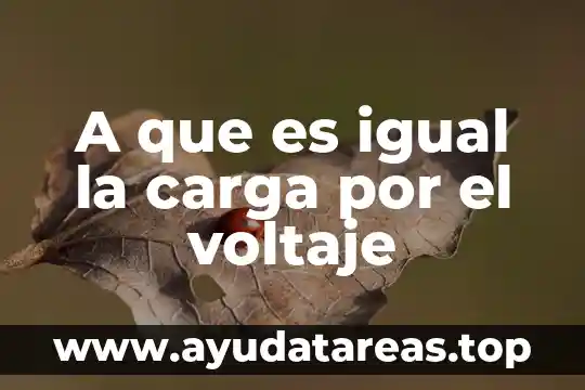 A que es igual la carga por el voltaje