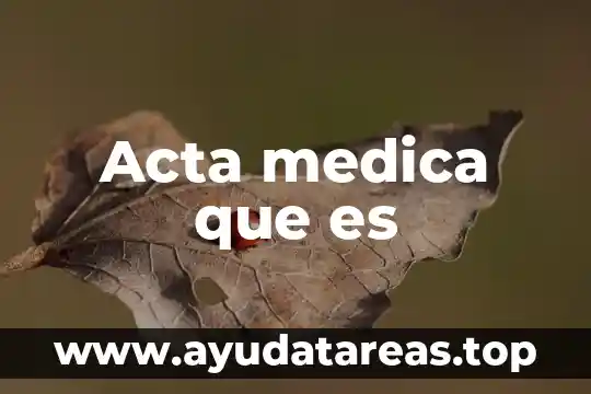 Que es el embarazo adolescente opinion medica 7 Acta medica que es