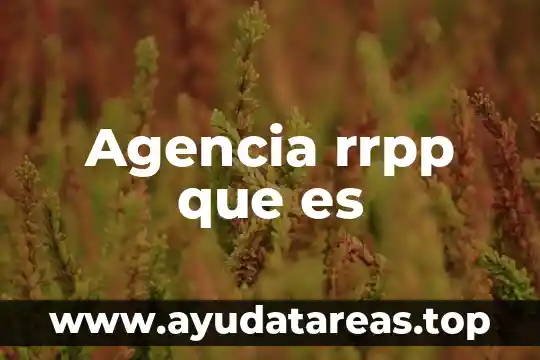 Agencia rrpp que es