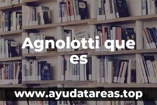 Que es el importe compuesto 6 Agnolotti que es