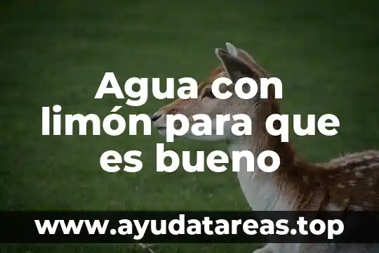 Que es el dominio motriz y comunicacion corporal 6 Agua con limón para que es bueno