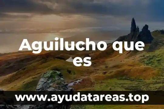 Que es una picola de agua 6 Aguilucho que es