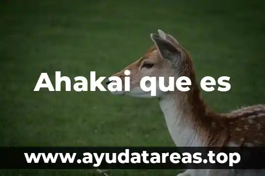 Ahakai que es