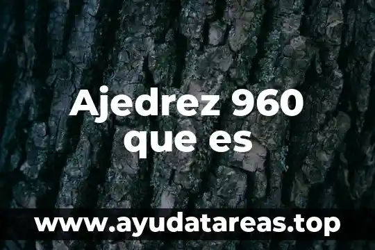 Ajedrez 960 que es