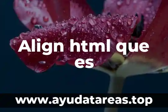Align html que es