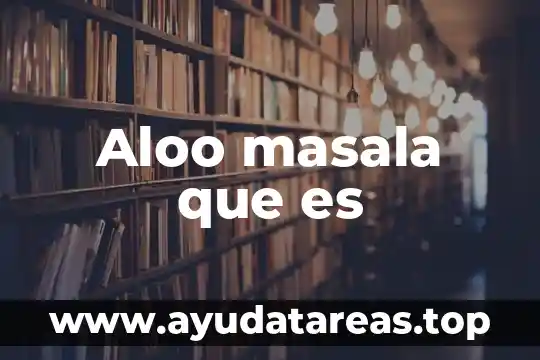 Aloo masala que es