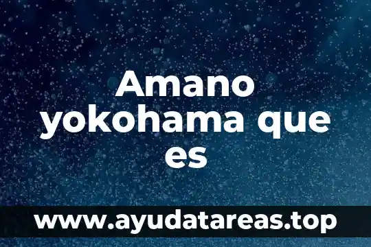 Amano yokohama que es