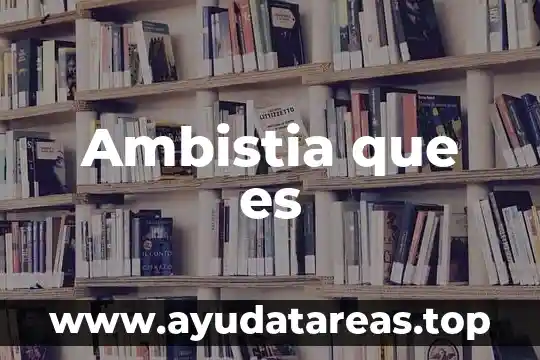Ambistia que es