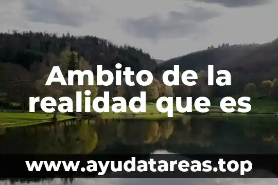 Ambito de la realidad que es