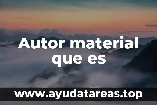 Que significa que es de material sintético 3 Autor material que es