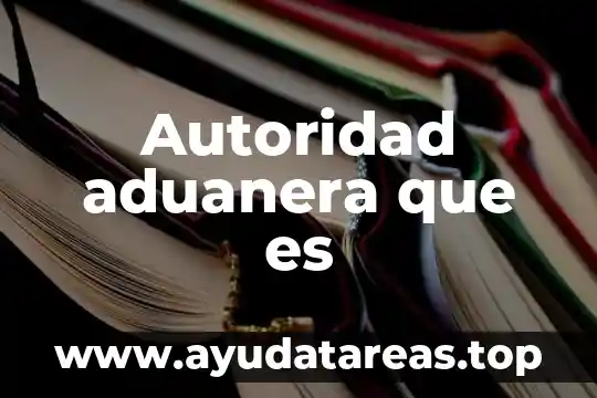 Que es autoridad y tipos de autoridad 7 Autoridad aduanera que es