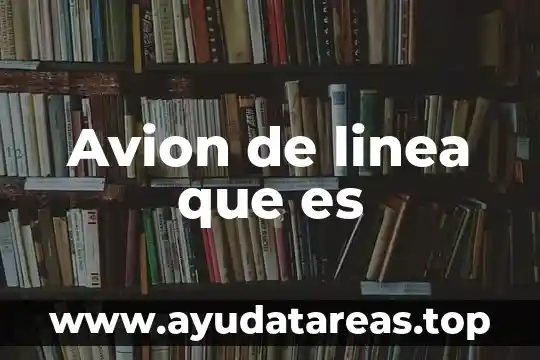 Avion de linea que es