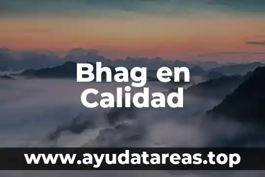 Bhag en Calidad