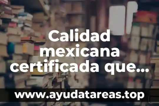 Calidad del agua potable que es 8 Calidad mexicana certificada que es