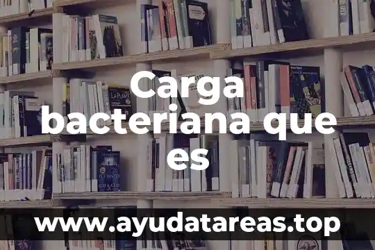 Carga bacteriana que es
