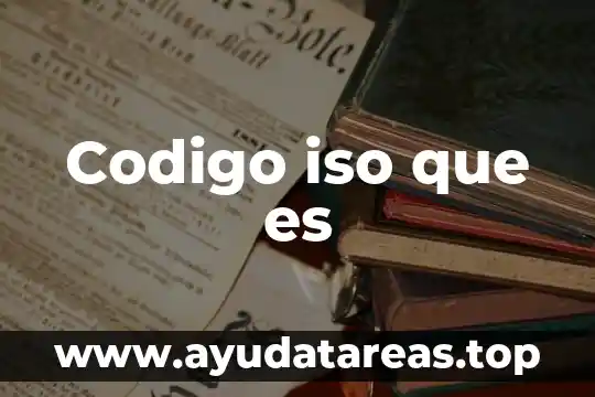 Codigo iso que es