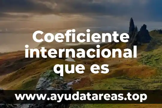 Coeficiente internacional que es