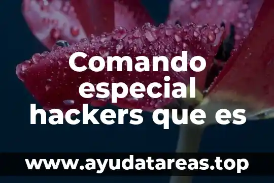 Comando especial hackers que es