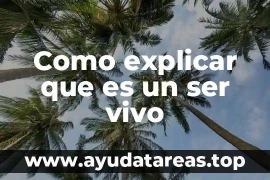 Que es un ser vivo y no vivo biologia 5 Como explicar que es un ser vivo