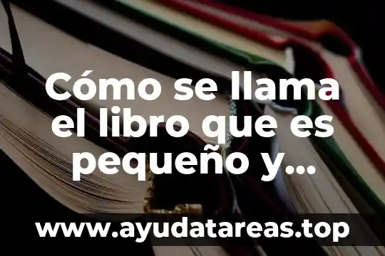Que es la existencia libro 8 Cómo se llama el libro que es pequeño y tiene