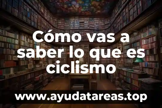 Cómo vas a saber lo que es ciclismo