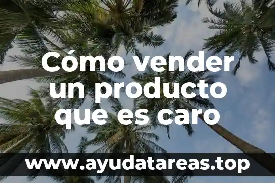 Cómo vender un producto que es caro