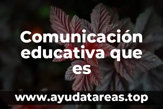 Que es la evaluacion educativa y los tipos de evaluacion 6 Comunicación educativa que es