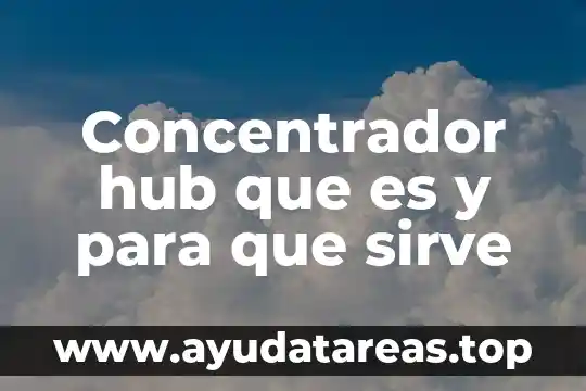 Concentrador hub que es y para que sirve