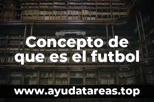 Concepto de que es el futbol