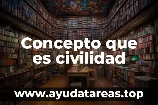 Concepto que es civilidad