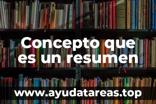Concepto que es un resumen