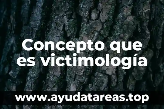 Qué es libertad con concepto 3 Concepto que es victimología