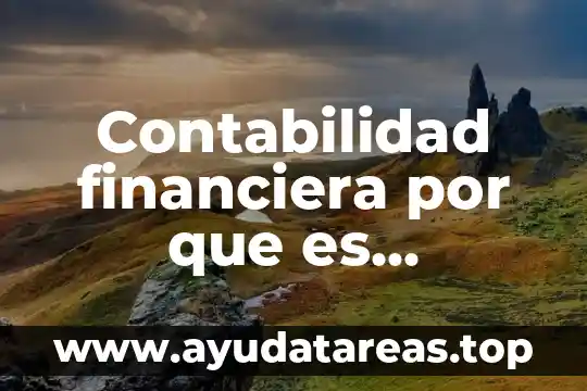Contabilidad financiera por que es importante