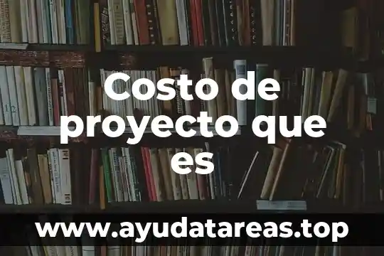 Costo de proyecto que es