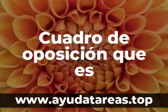 Cuadro de oposición que es