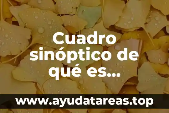 Cuadro sinóptico de qué es generación