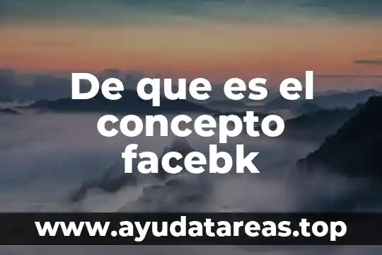 De que es el concepto facebk