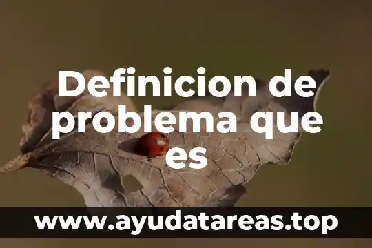 Definicion de problema que es