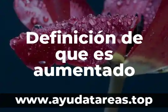 Definición de que es aumentado