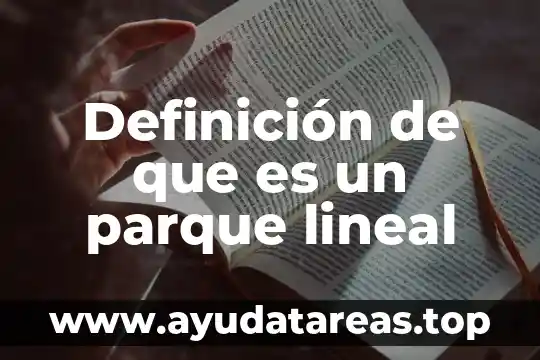 Definición de que es un parque lineal