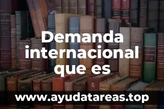 Demanda internacional que es