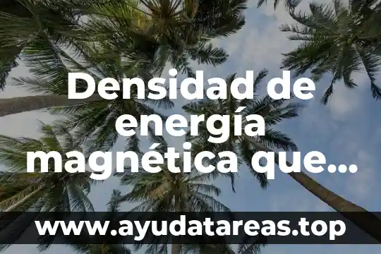Densidad de energía magnética que es