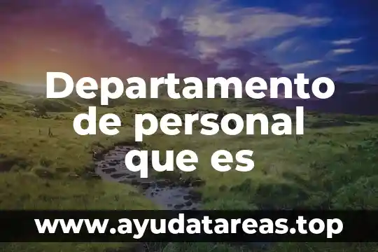 Que es la matriz dofa personal 3 Departamento de personal que es