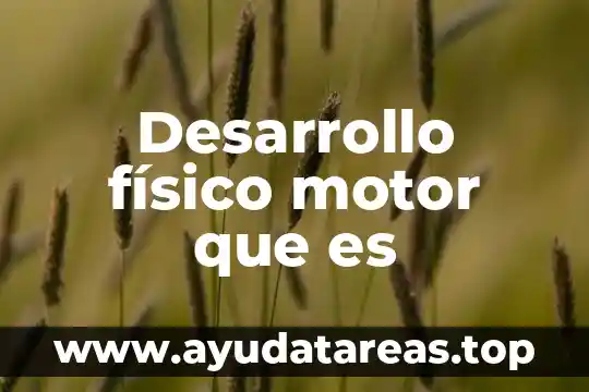 Que es tecnologia tesis 5 Desarrollo físico motor que es