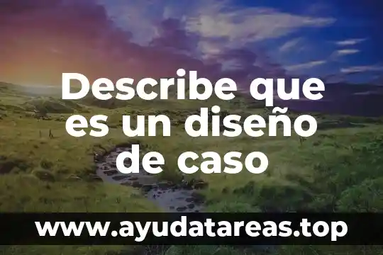 Describe que es un diseño de caso