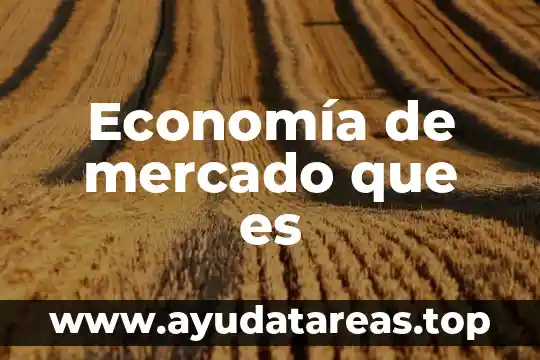 Economía de mercado que es