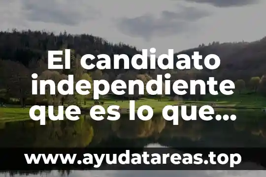 Que es rojo come piedras y puede volar 8 El candidato independiente que es lo que no puede hacer