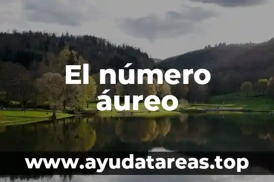 Que es un numero lcd 4 El número áureo